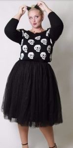 Black tutu tulle skirt